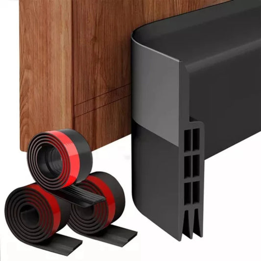 Shalvi 3 Bottom tape Door Draft Stopper Seals Anti-Collision-Black Door Mounted Door Stopper