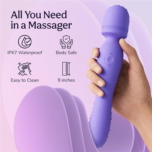 Personal Female Massager For Women | 20 Vibration Modes, USB Rechargeable, Waterproof, Medical Grade Silicone, 3 Months Warranty