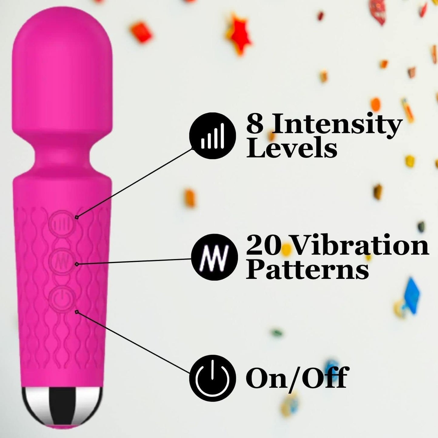 Personal Female Massager For Women | 20 Vibration Modes, USB Rechargeable, Waterproof, Medical Grade Silicone, 3 Months Warranty