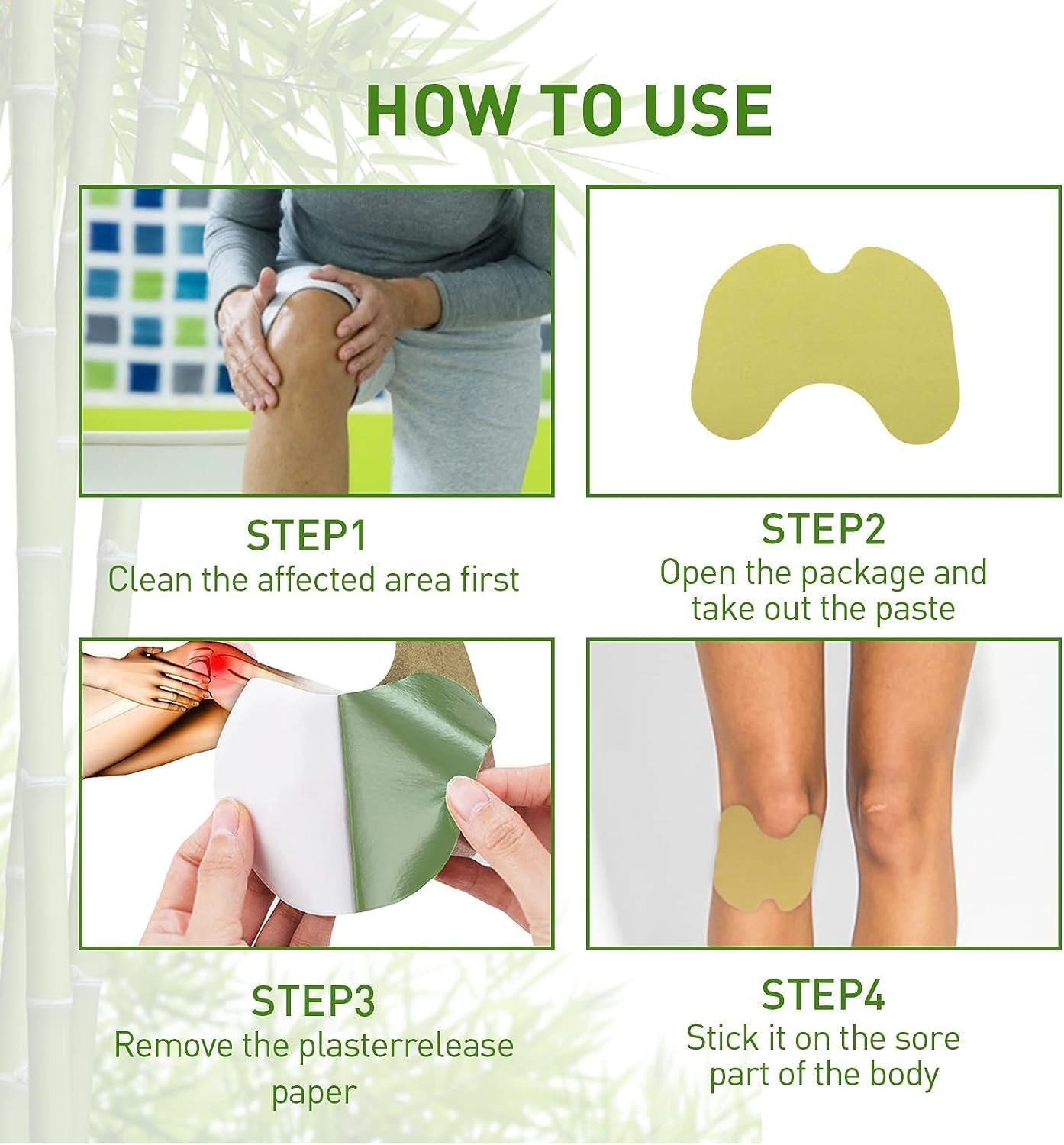 Herbal Pain Relief Patches – Knee, Back & Neck (Pack of 30)