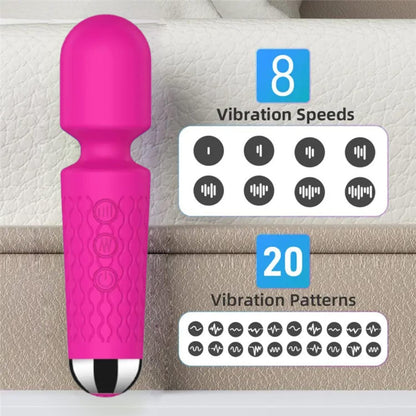 Personal Female Massager For Women | 20 Vibration Modes, USB Rechargeable, Waterproof, Medical Grade Silicone, 3 Months Warranty